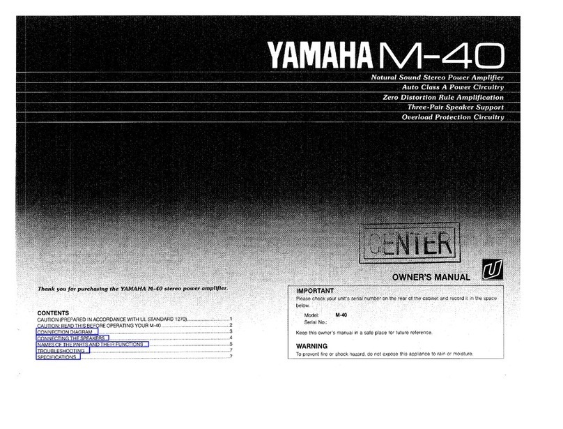 Yamaha M-40 User manual Yamaha M-40 User manual