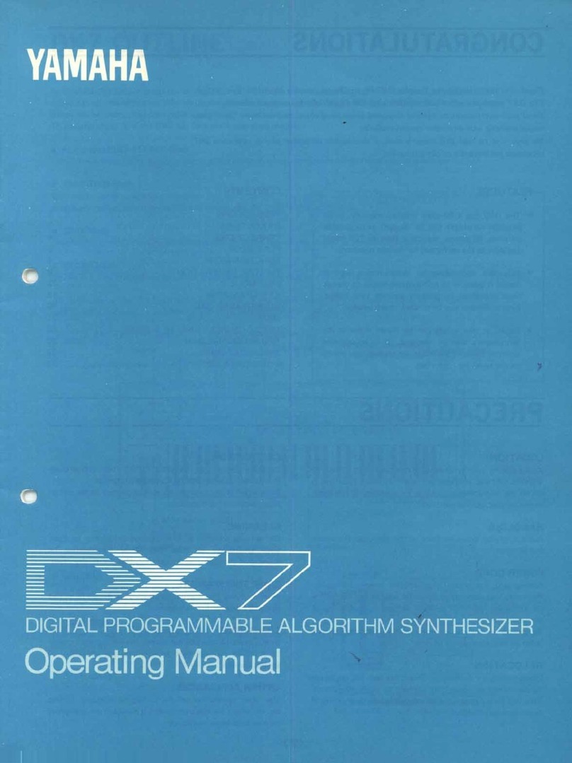 Yamaha Vintage DX7 Special Edition ROM operating manual