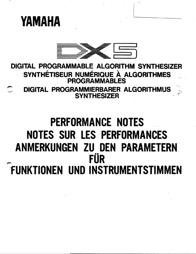 Yamaha DX5 Performance notes