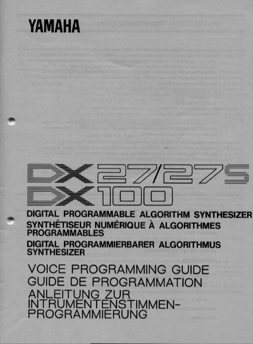 Yamaha DX100 Operating instructions