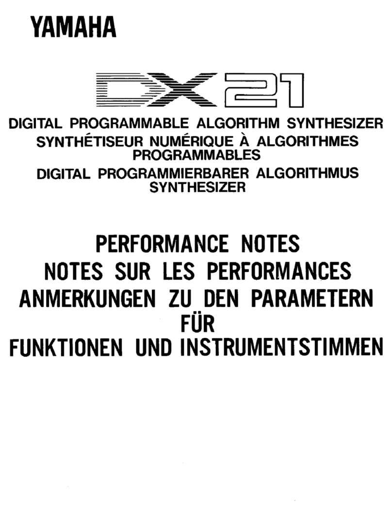 Yamaha DX21 Performance notes