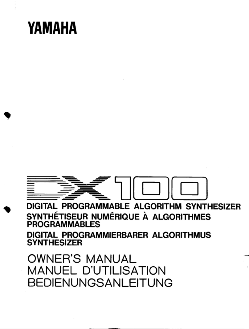 Yamaha DX100 User manual Yamaha DX100 User manual