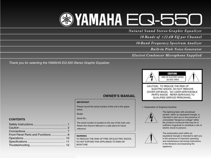 Yamaha EQ-550 User manual Yamaha EQ-550 User manual