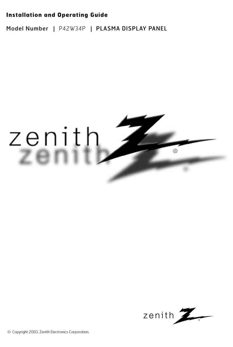Zenith P42W34P Installation guide