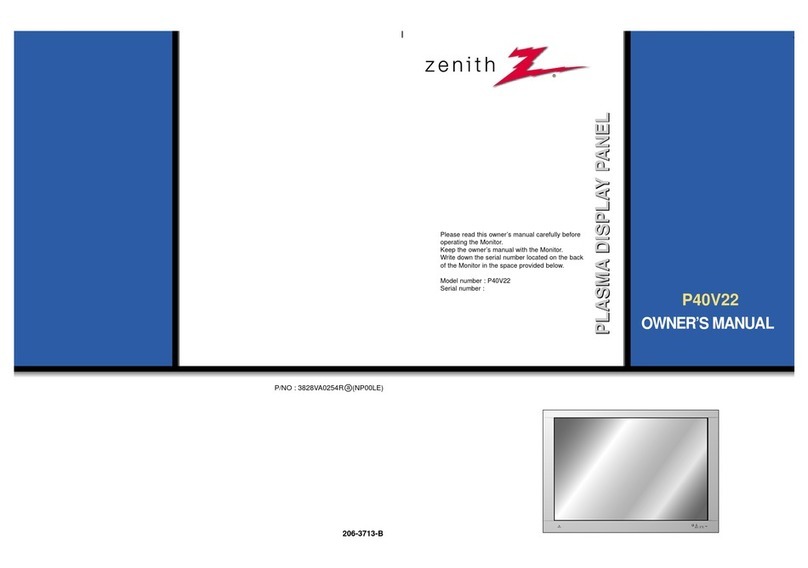 Zenith P40V22 User manual