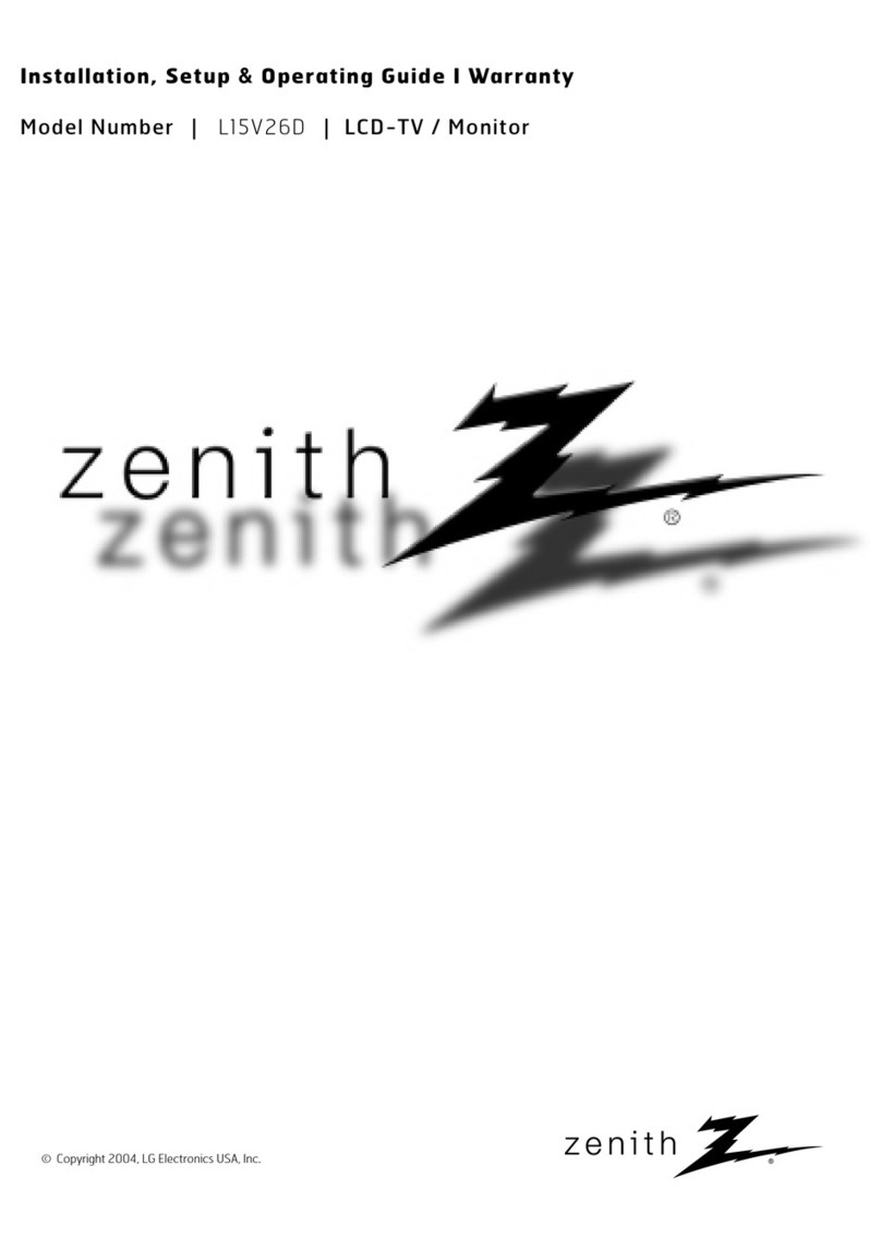Zenith L15V26D Manual