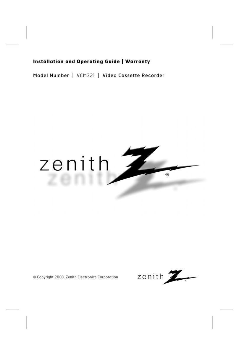 Zenith VCM321 Installation guide