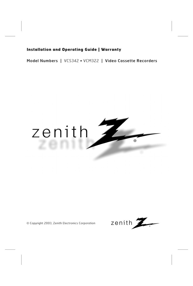 Zenith VCM322 Installation guide