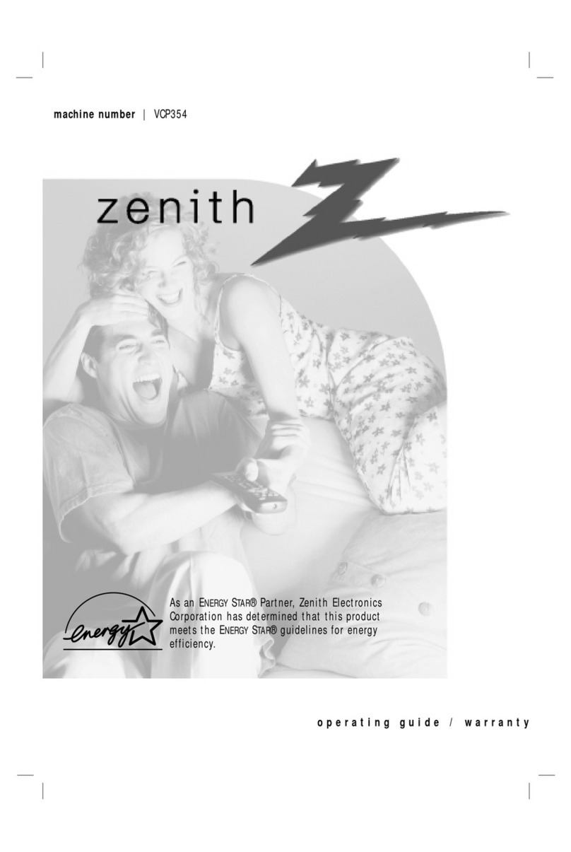 Zenith VCP354 User manual