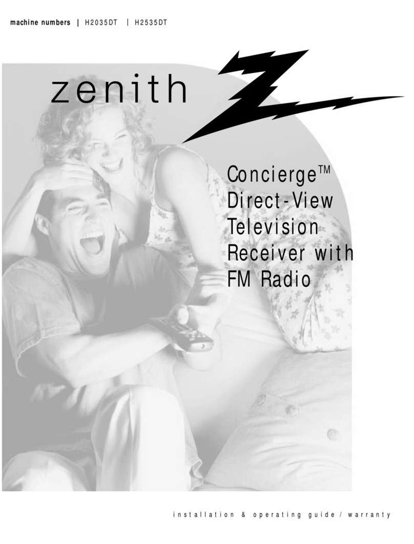 Zenith Concierge H2035DT Installation and operating guide, warranty Zenith Concierge H2035DT Installation and operating guide, warranty