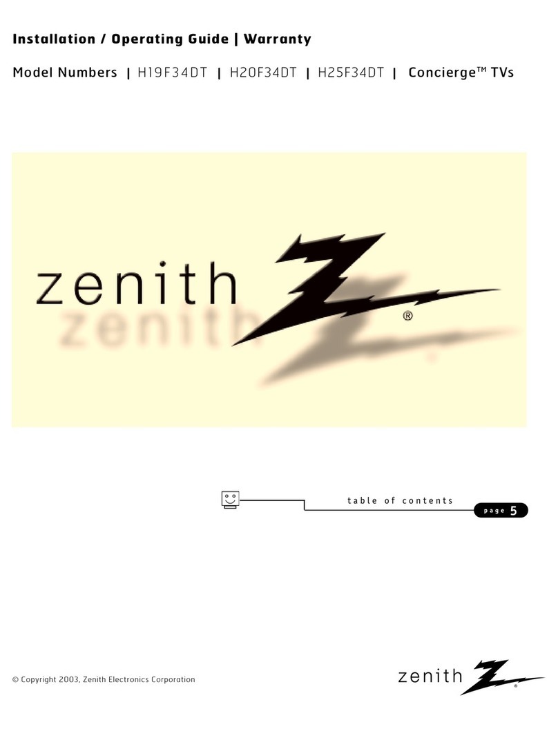 Zenith H19F34DT Series Operating and maintenance manual