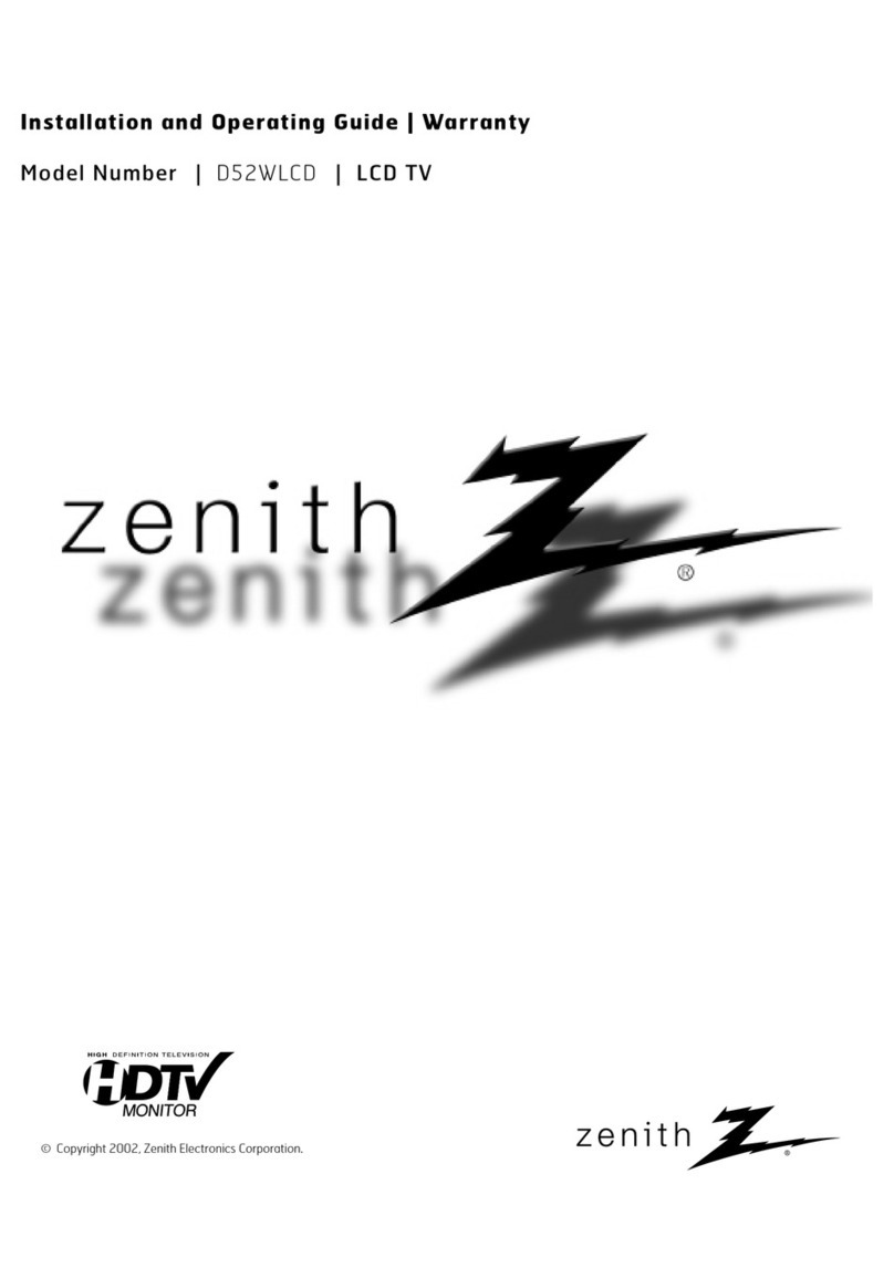 Zenith D52WLCD Series Operating and maintenance manual