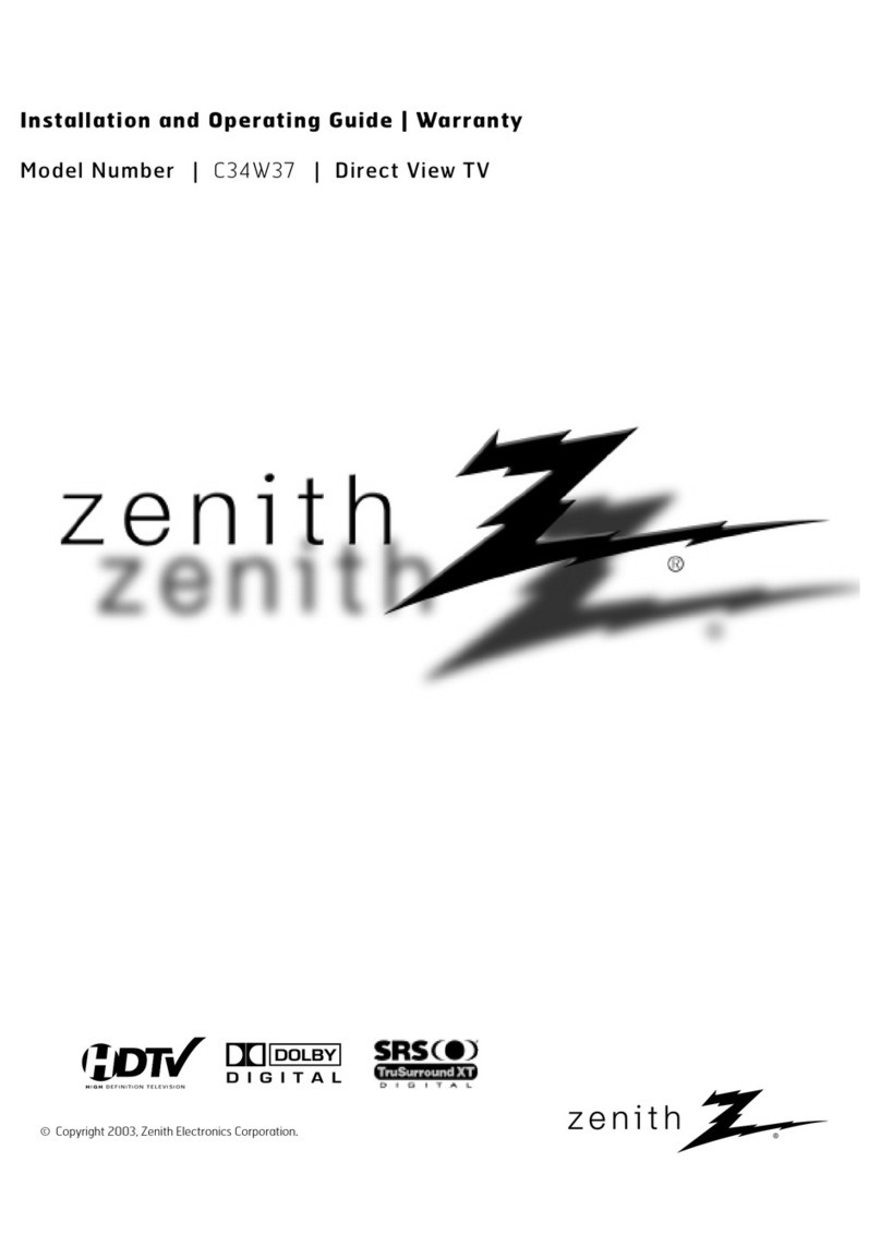 Zenith C34W37 Series Operating and maintenance manual