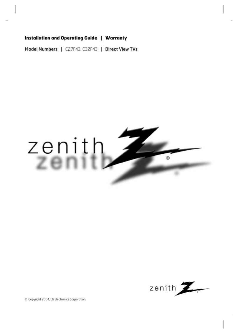 Zenith C27F43 Operating and maintenance manual