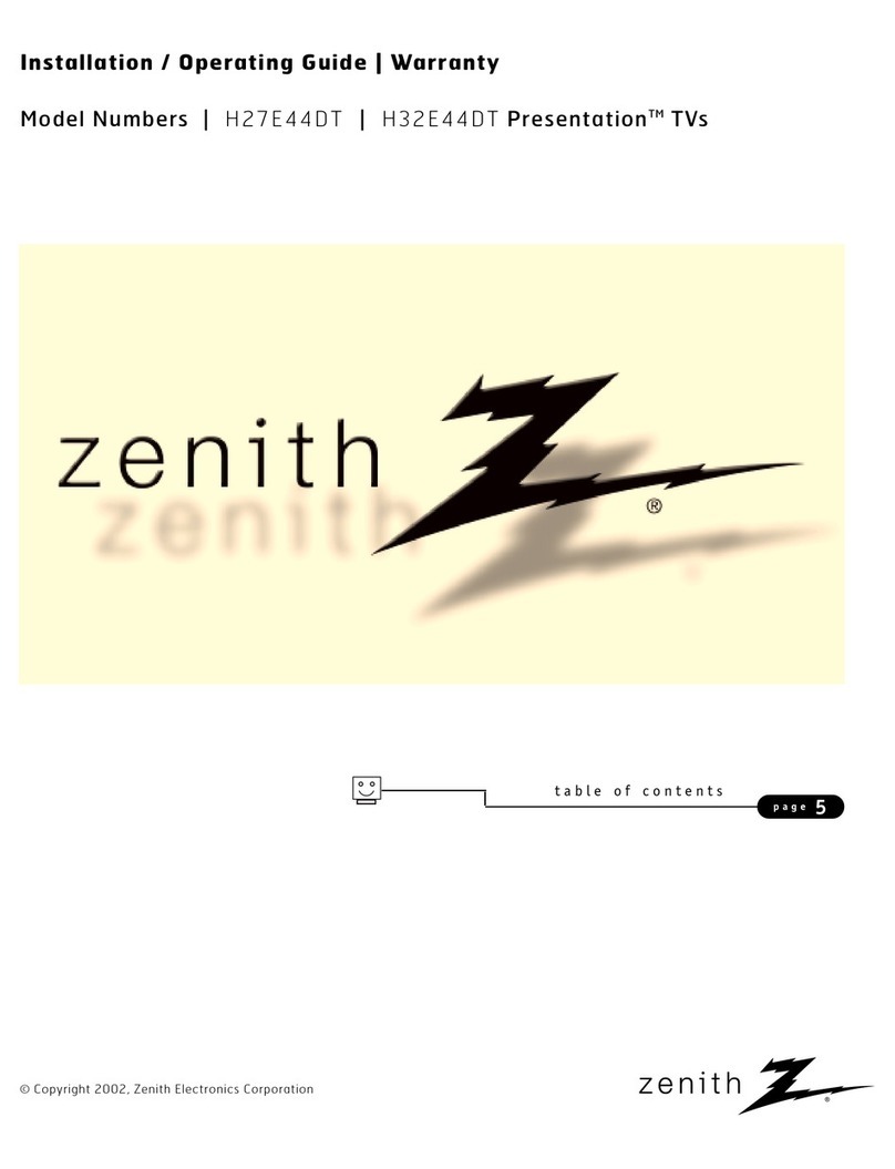 Zenith Presentation H27E44DT Troubleshooting guide