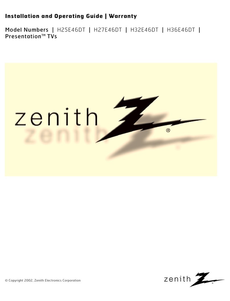Zenith Presentation H25E46DT Operating and maintenance manual
