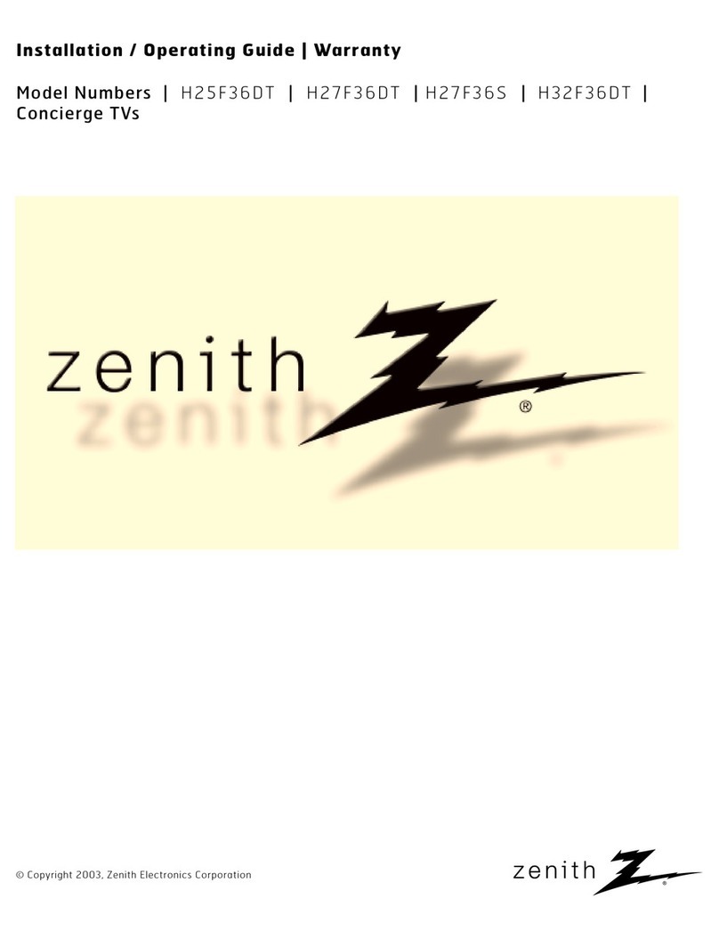 Zenith H25F36DT Series Operating and maintenance manual