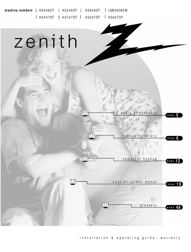 Zenith H2546DT Operating and maintenance manual