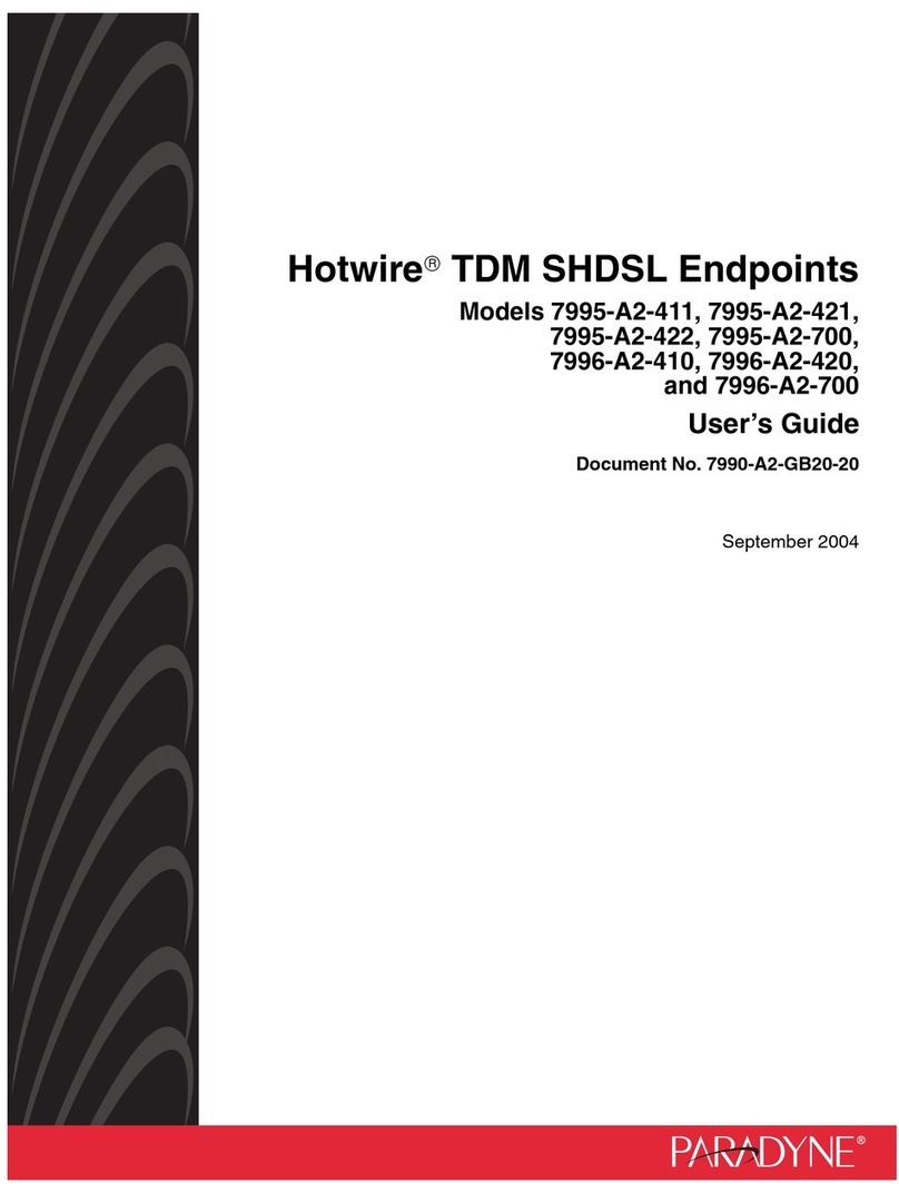 Paradyne Hotwire 7995 User manual