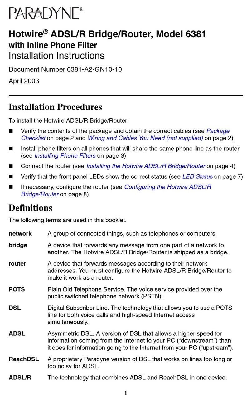 Paradyne Hotwire 6381 install guide