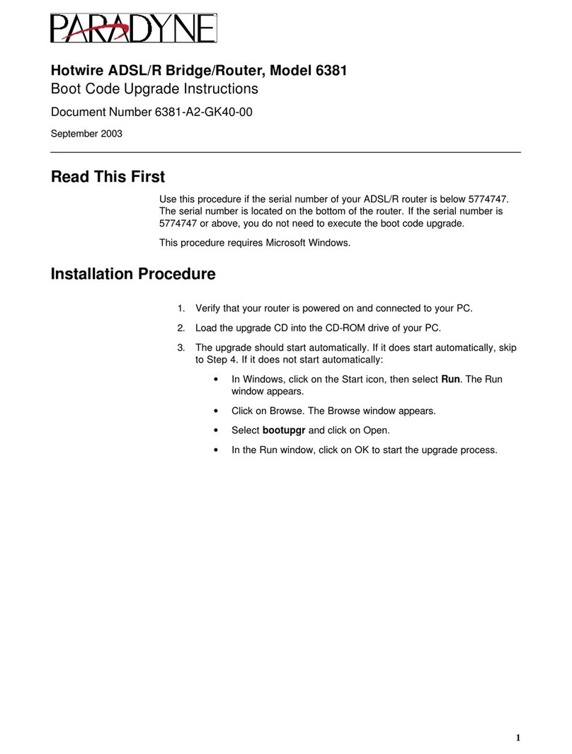 Paradyne Hotwire 6381 Upgrade instructions Paradyne Hotwire 6381 Upgrade instructions