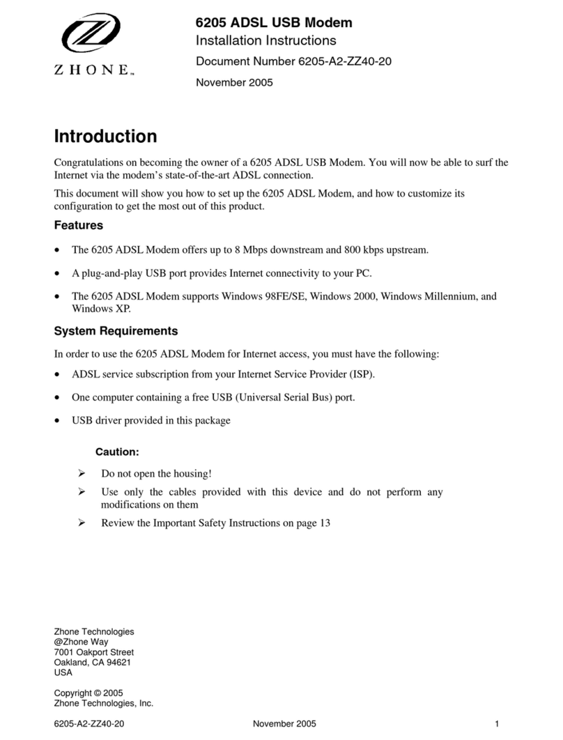 Zhone Hotwire 6205 User manual