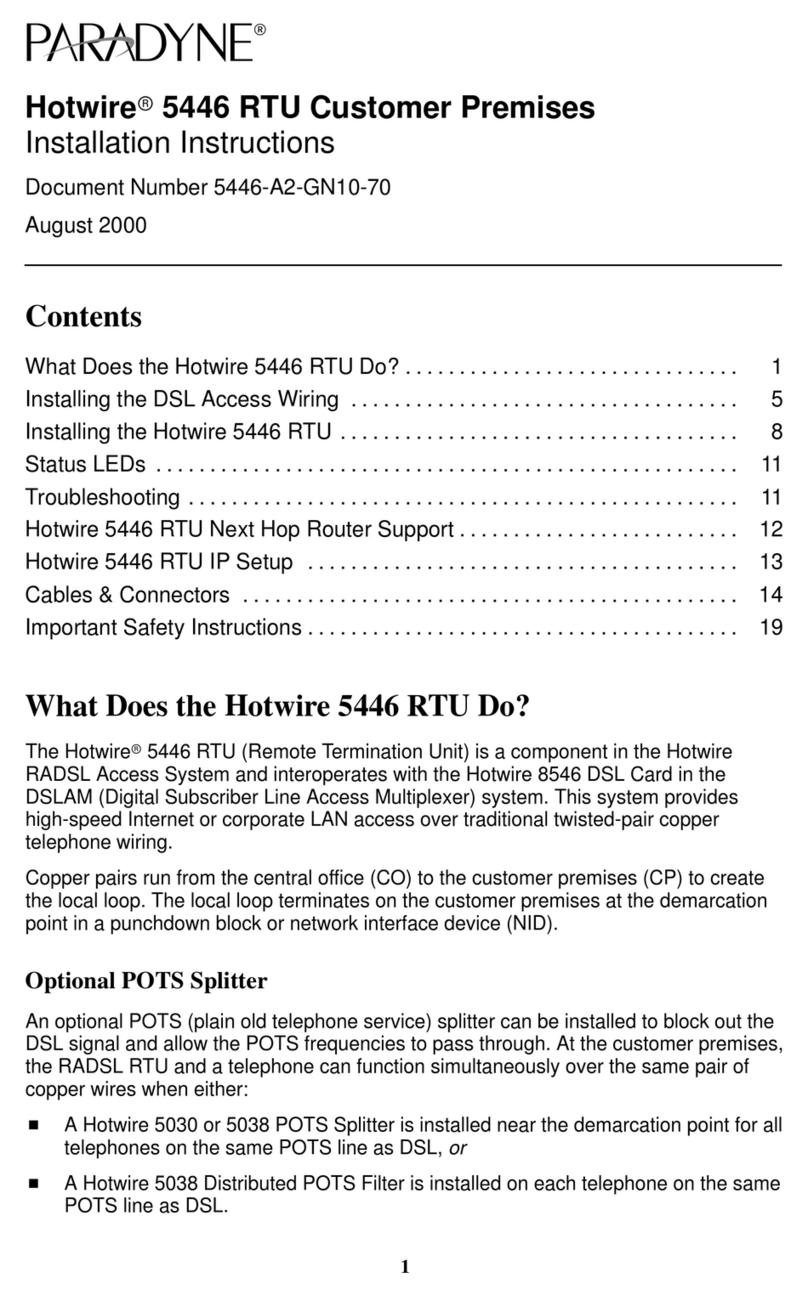 Paradyne Hotwire 5446 User manual