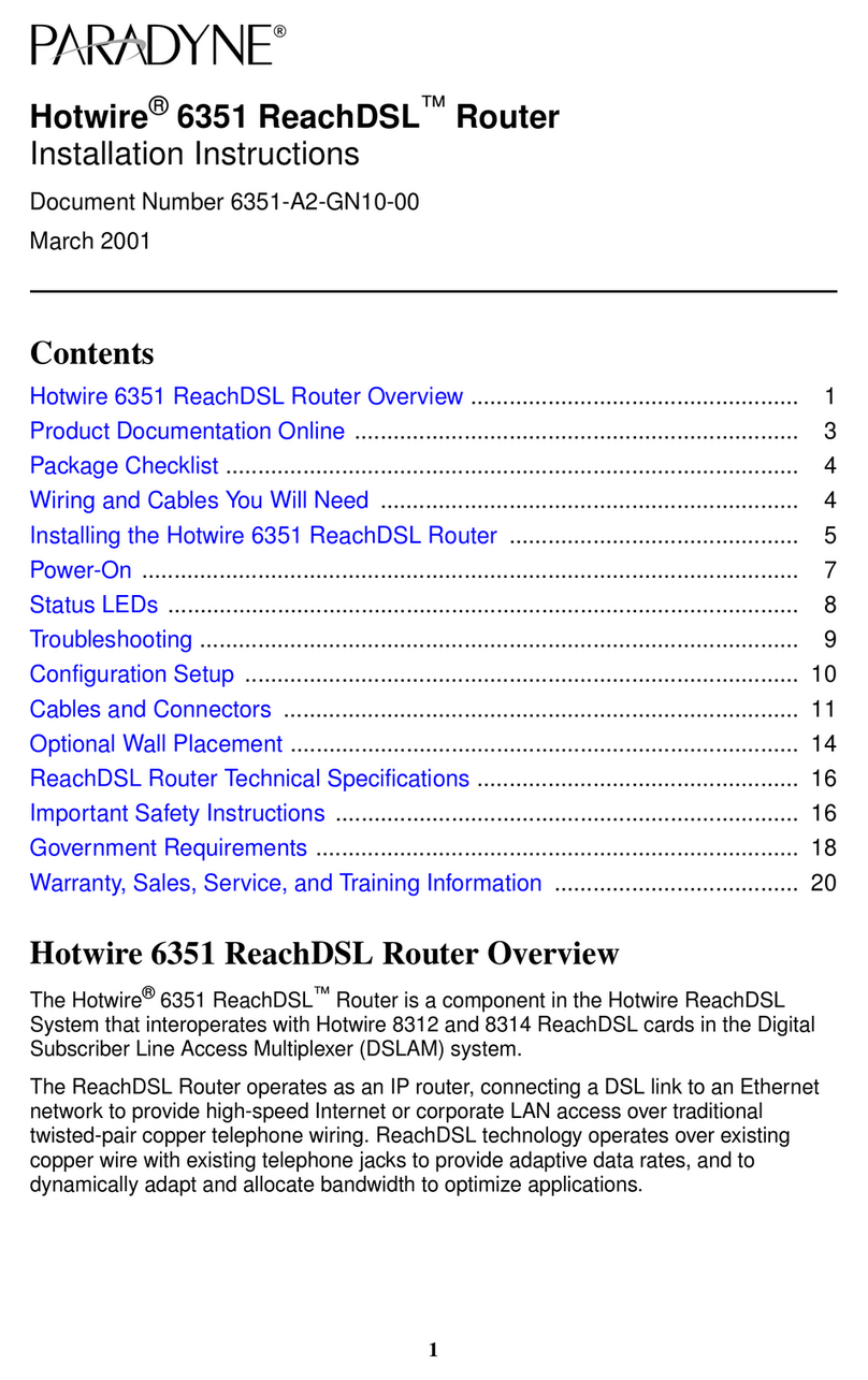 Paradyne Hotwire 6351 User manual