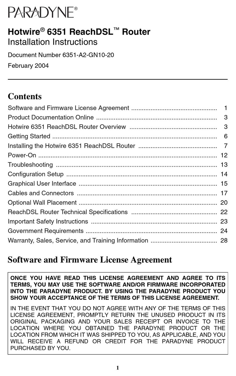 Paradyne Hotwire 6351 installation instructions
