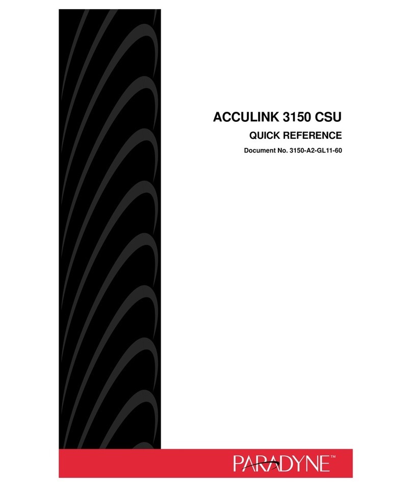 Paradyne ACCULINK 3150 quick reference