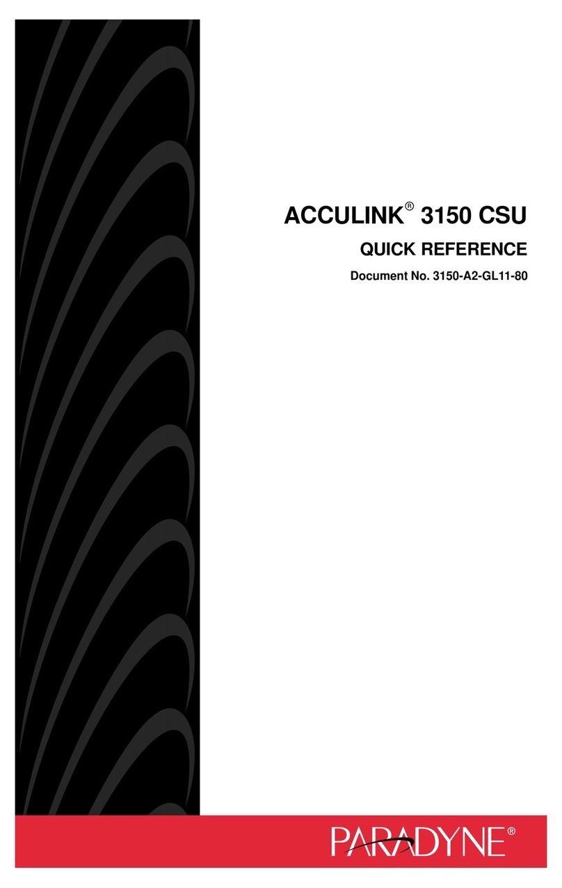 Paradyne ACCULINK 3150 quick reference