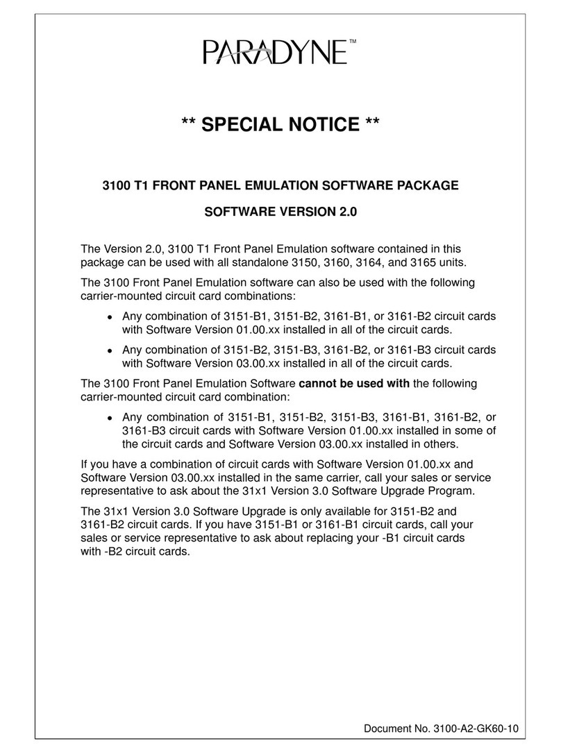 Paradyne ACCULINK 3150 release note