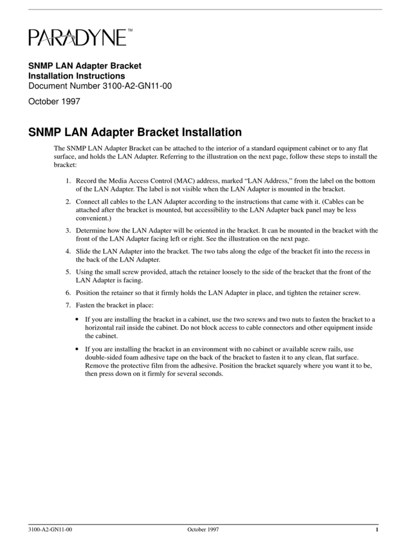 Paradyne 3100 Series installation instructions Paradyne 3100 Series installation instructions