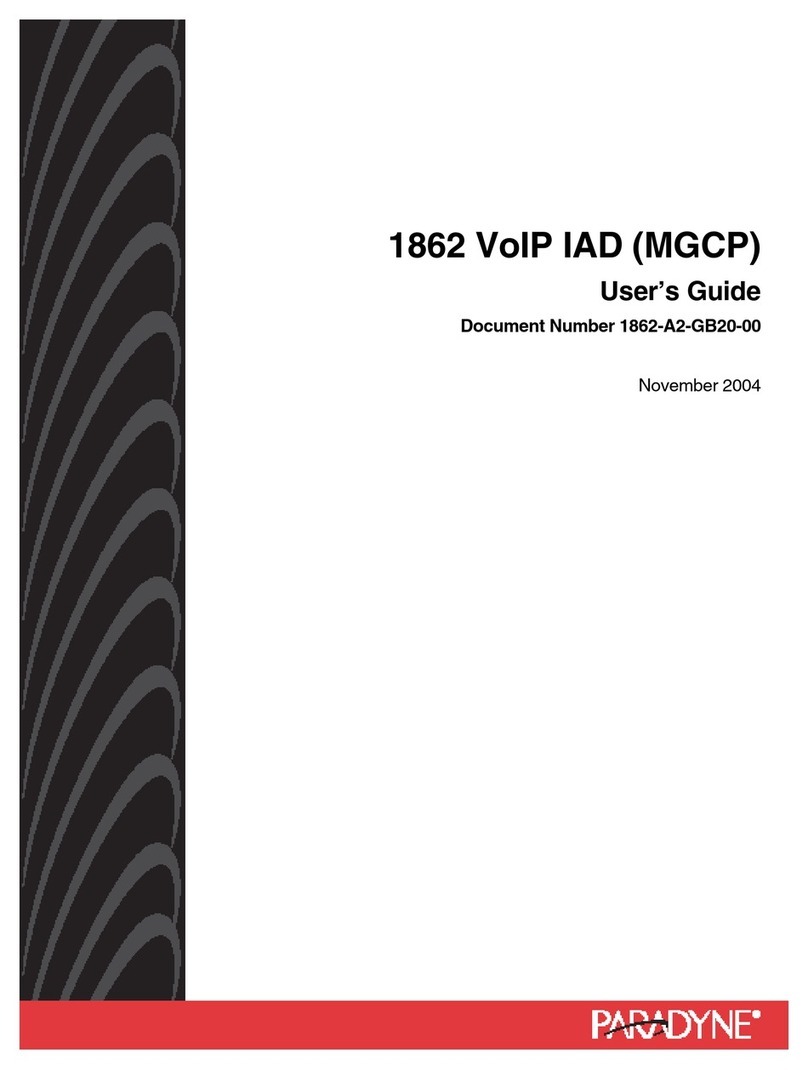 Paradyne 1862 User manual