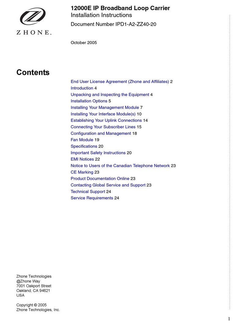 Zhone 12000E User manual
