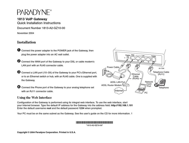 Paradyne 1813 Original operating instructions