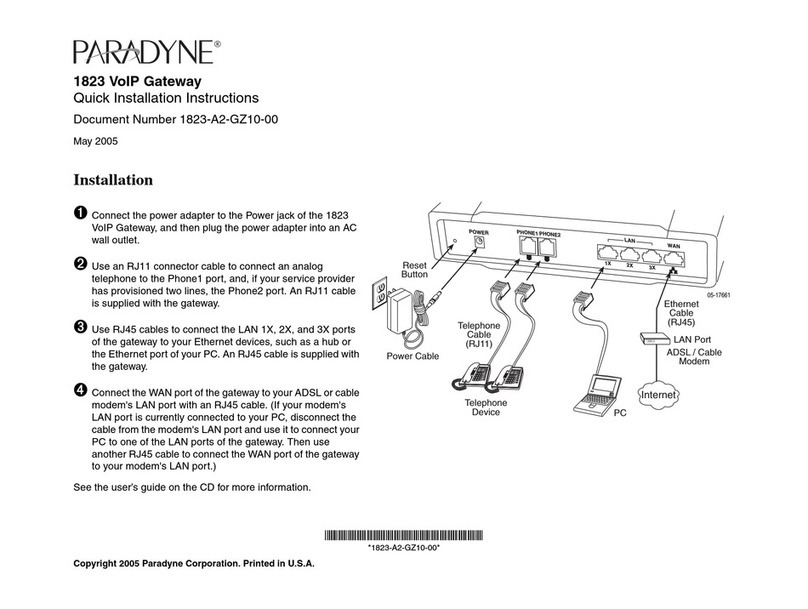 Paradyne 1823 Original operating instructions
