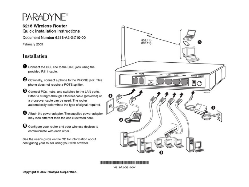 Paradyne 6218 Original operating instructions