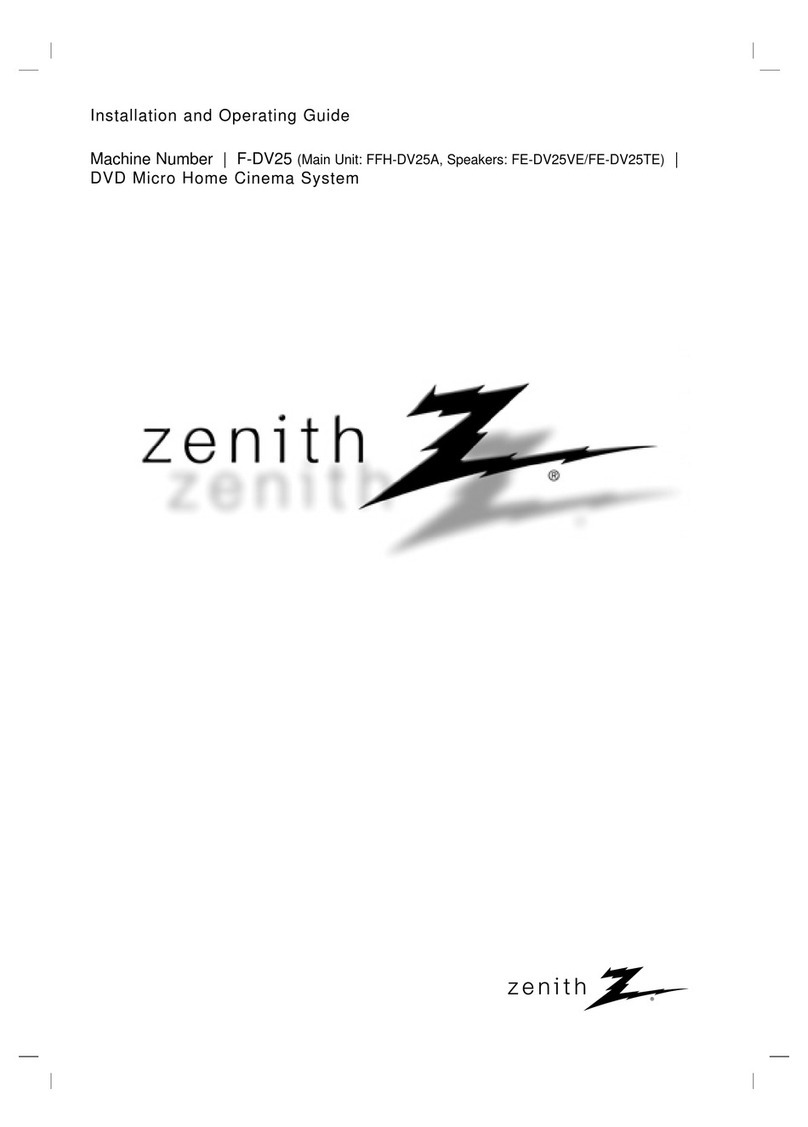 Zenith FFH-DV25A Installation guide