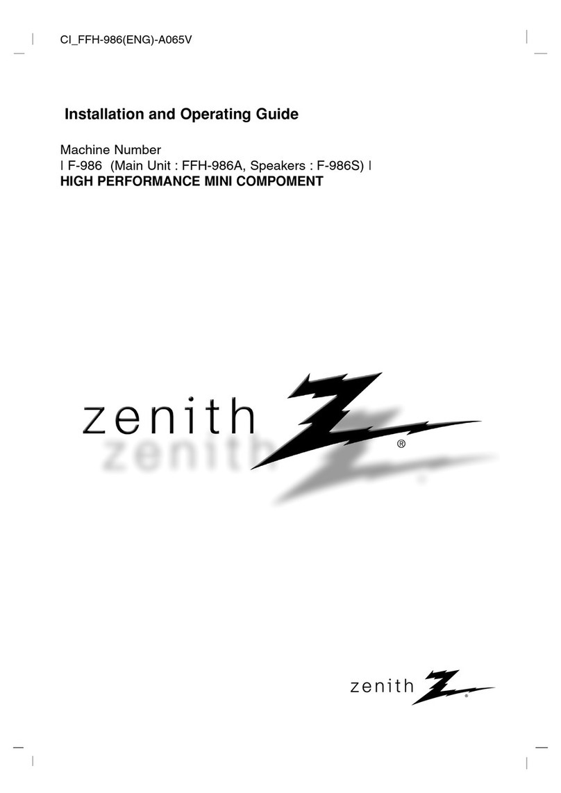 Zenith FFH-986A Installation guide Zenith FFH-986A Installation guide