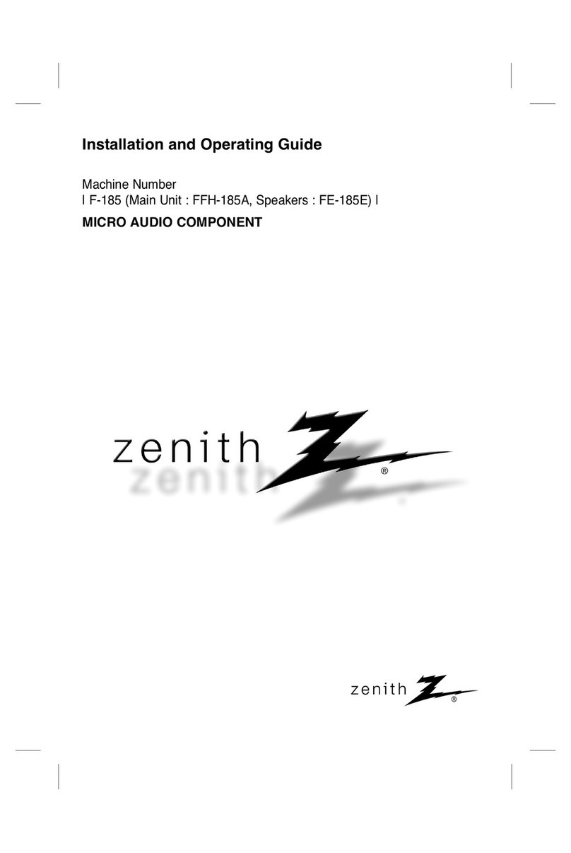 Zenith FFH-185A Installation guide Zenith FFH-185A Installation guide