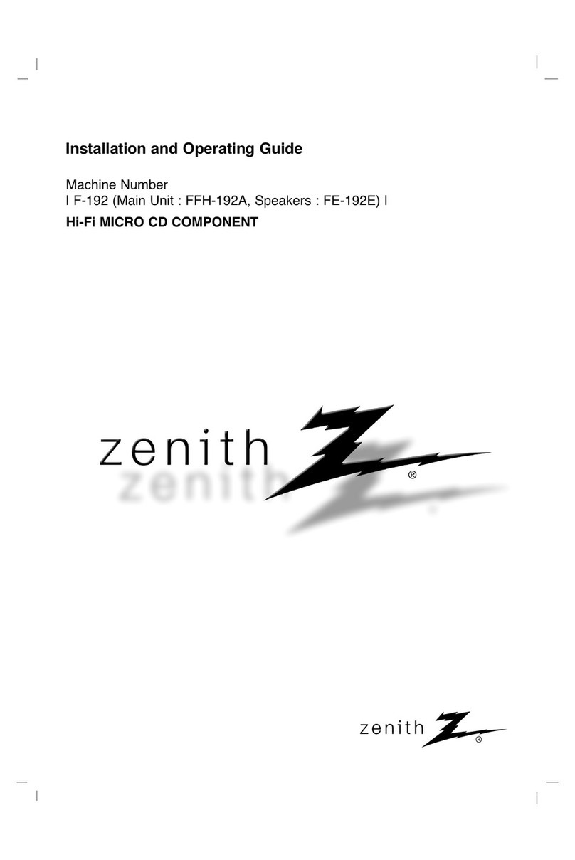 Zenith FFH-192A Installation guide Zenith FFH-192A Installation guide