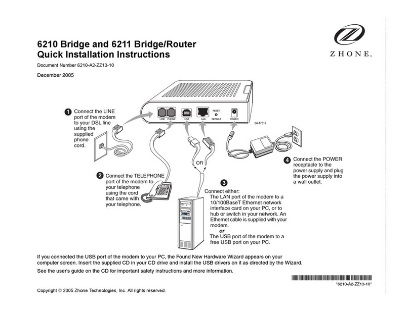 Zhone 6211 Original operating instructions