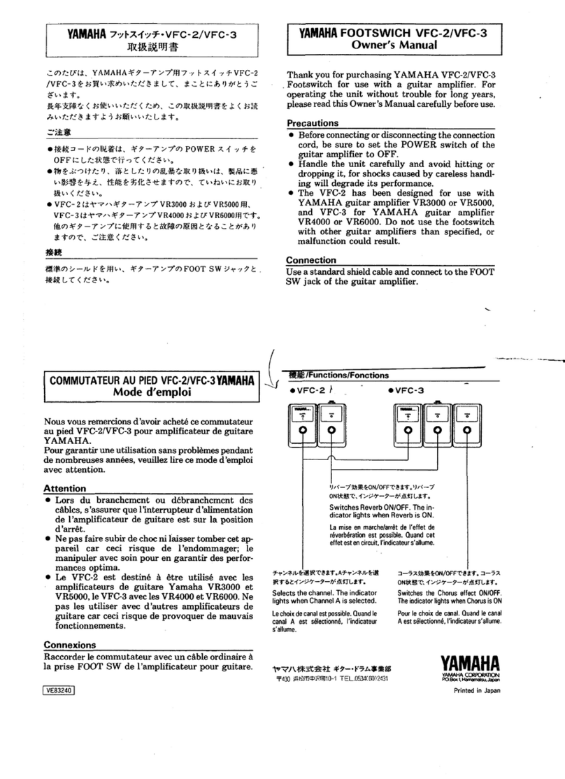 Yamaha VFC-2 owner's manual