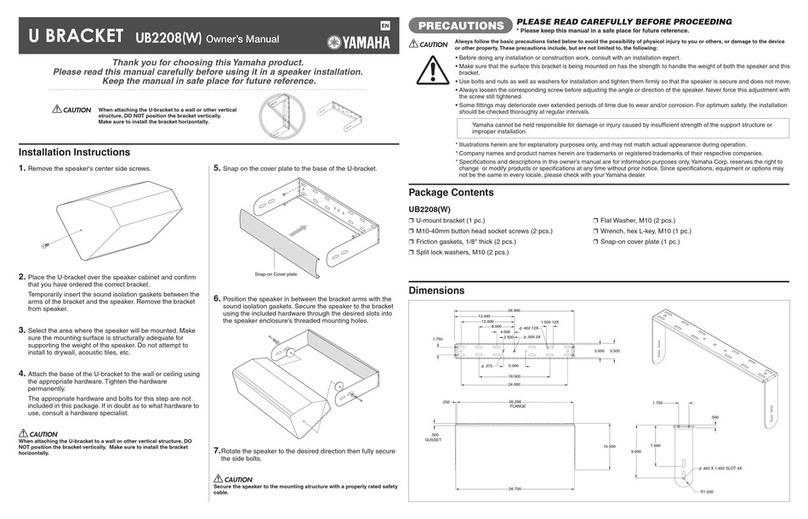 Yamaha UB2208 User manual