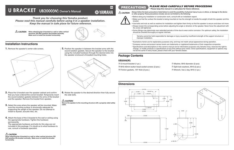 Yamaha UB2000 User manual Yamaha UB2000 User manual