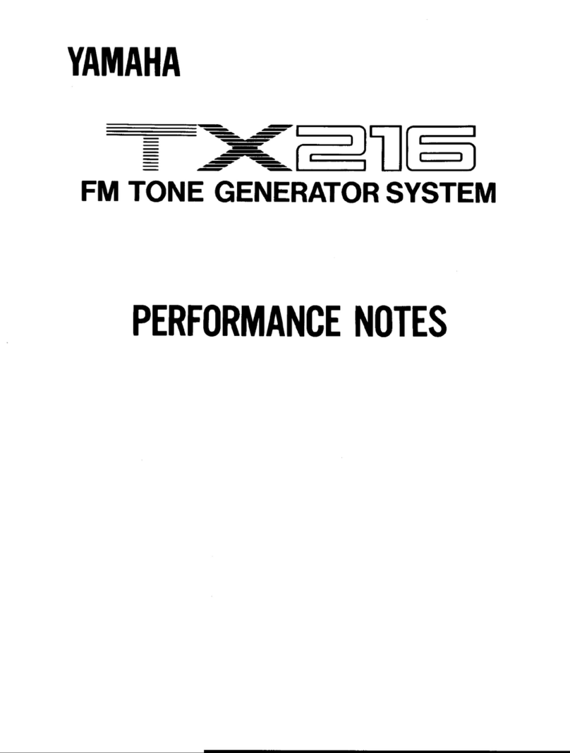 Yamaha TX-216 Performance notes