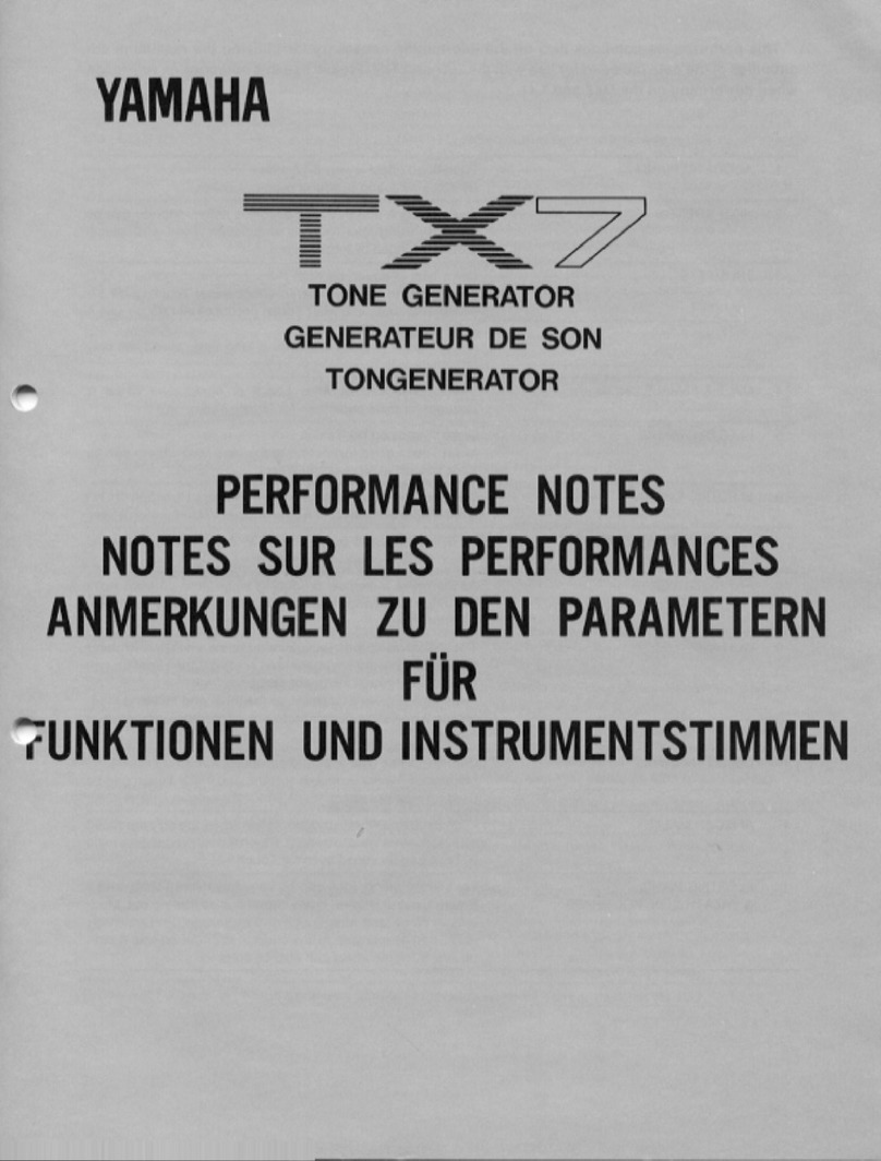 Yamaha TX-7 Performance notes