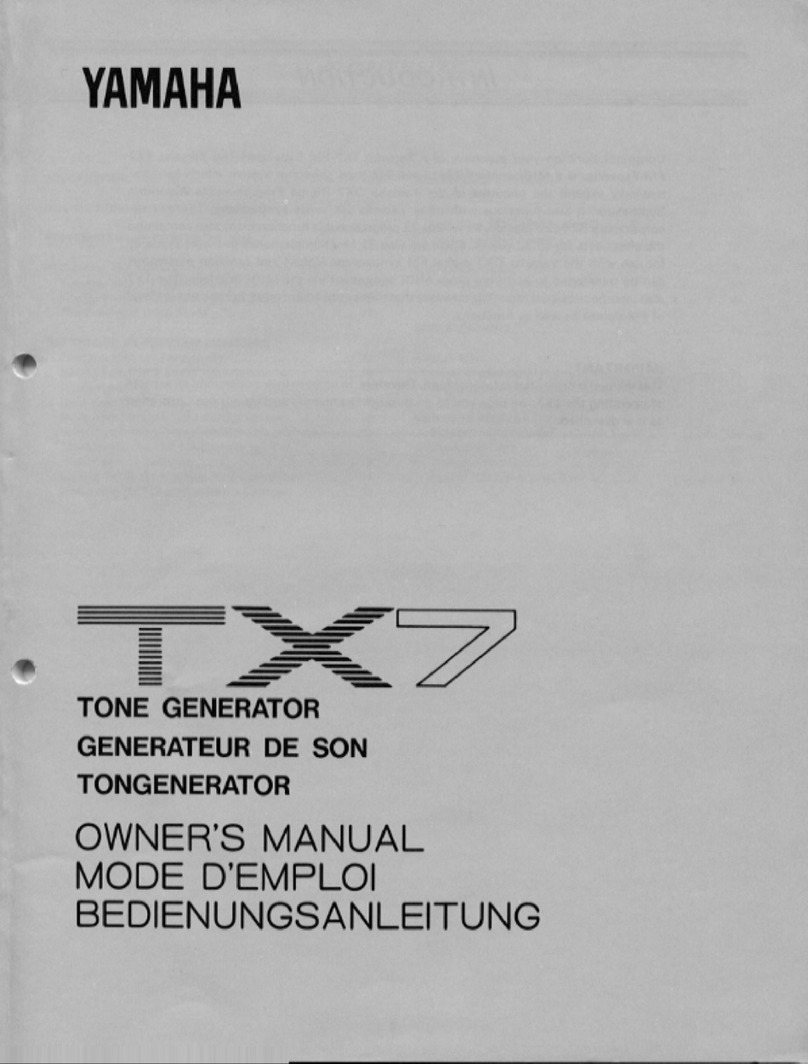 Yamaha TX-7 User manual