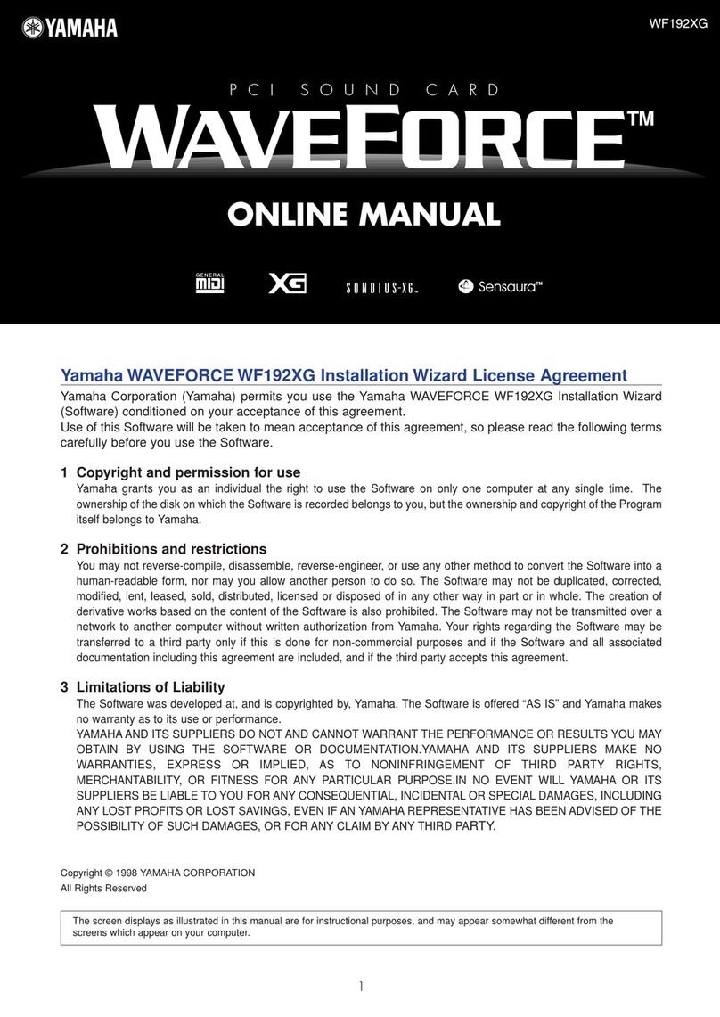 Yamaha WF192 Setup guide